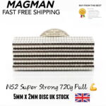 N52 5mm x 2mm Disc Magnet 720g Pull Force