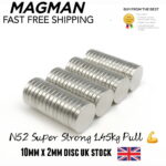 N52 10mm x 2mm Disc Magnet 1.45g Pull Force