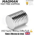 N52 15mm x 2mm Disc Magnet 2.18kg Pull Force
