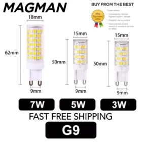 G9 Warm/Cold White LED BULBS 3W 5W 7W G9 Halogen Capsule Light Bulb Energy Saving A