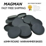 60mm Round Bases Miniature Models Wargaming Warhammer 40K AoS Games Workshop