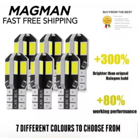 Canbus 501 T10 Led Car Bulbs Error Free 8 SMD W5W Various Colours