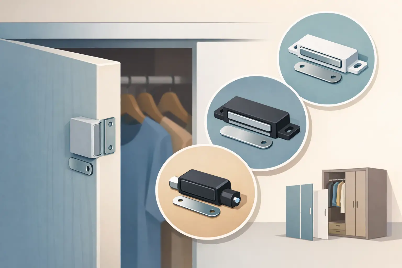 Choosing a Magnet Catch for Wardrobe Door