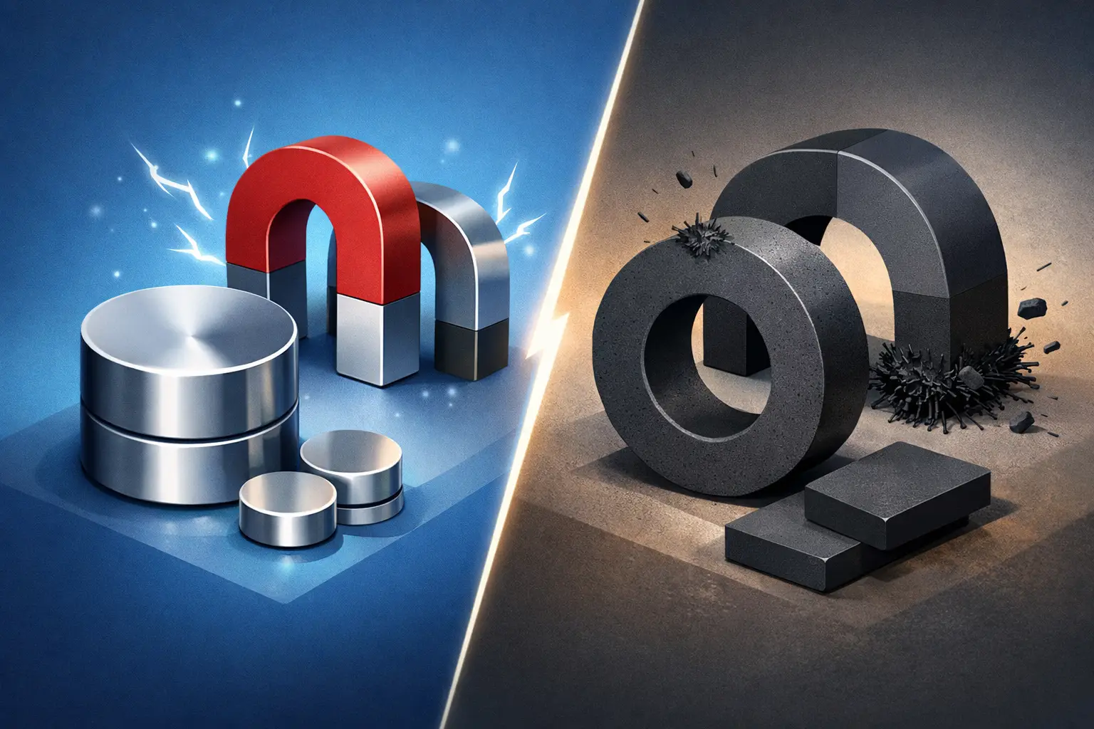 Neodymium Magnets vs Ferrite Magnets