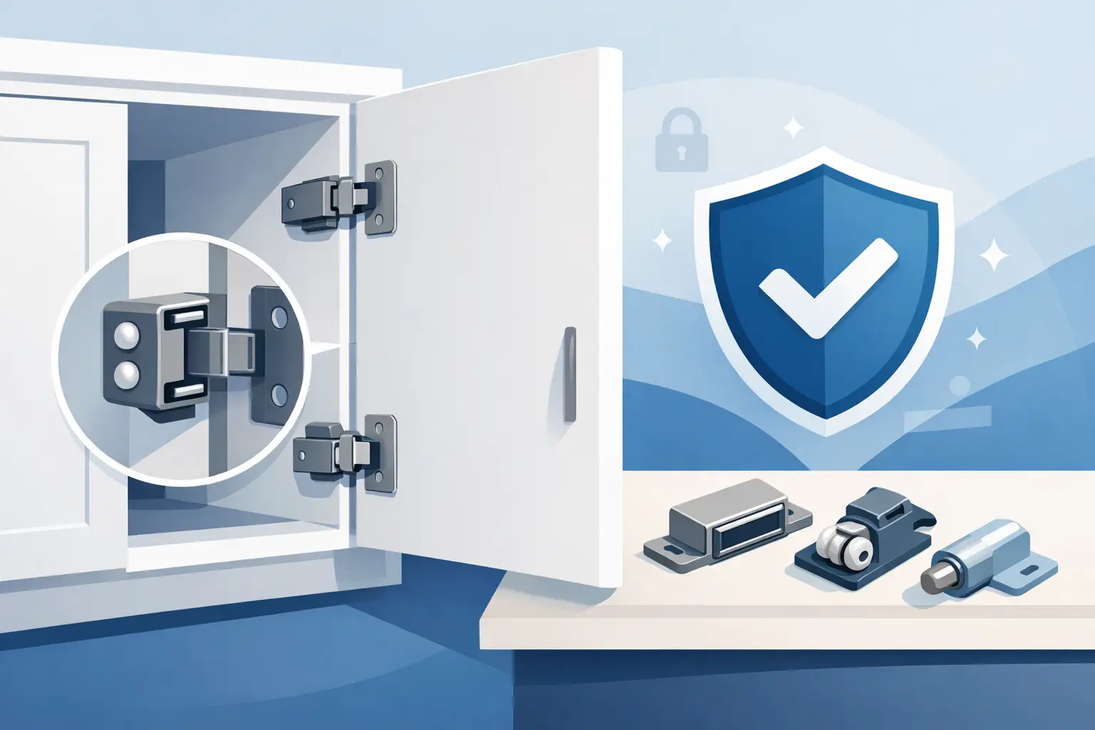 Cabinet Door Catch Guide for a Secure Fit