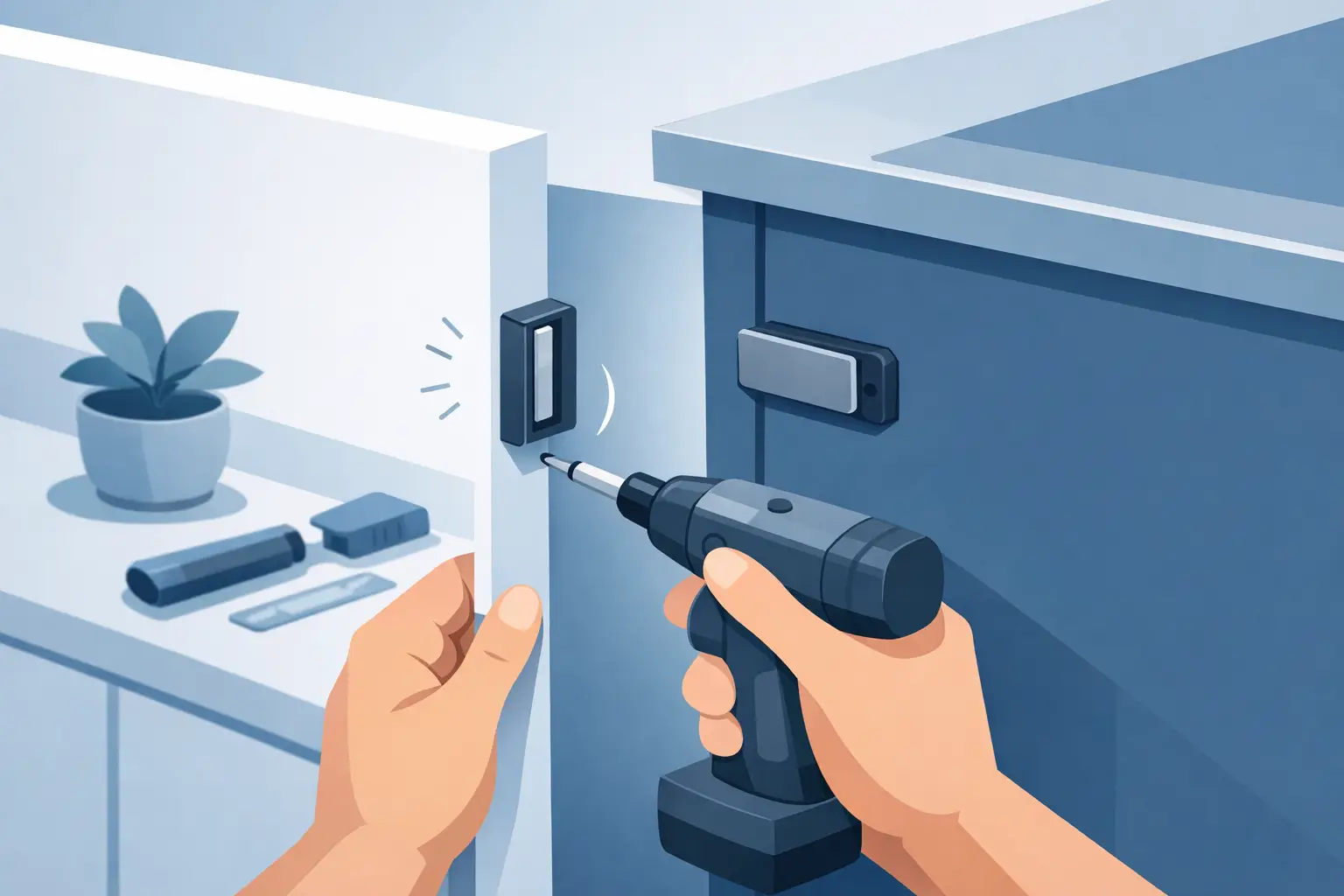 Cabinet Maker Magnet Fitting Example for Doors