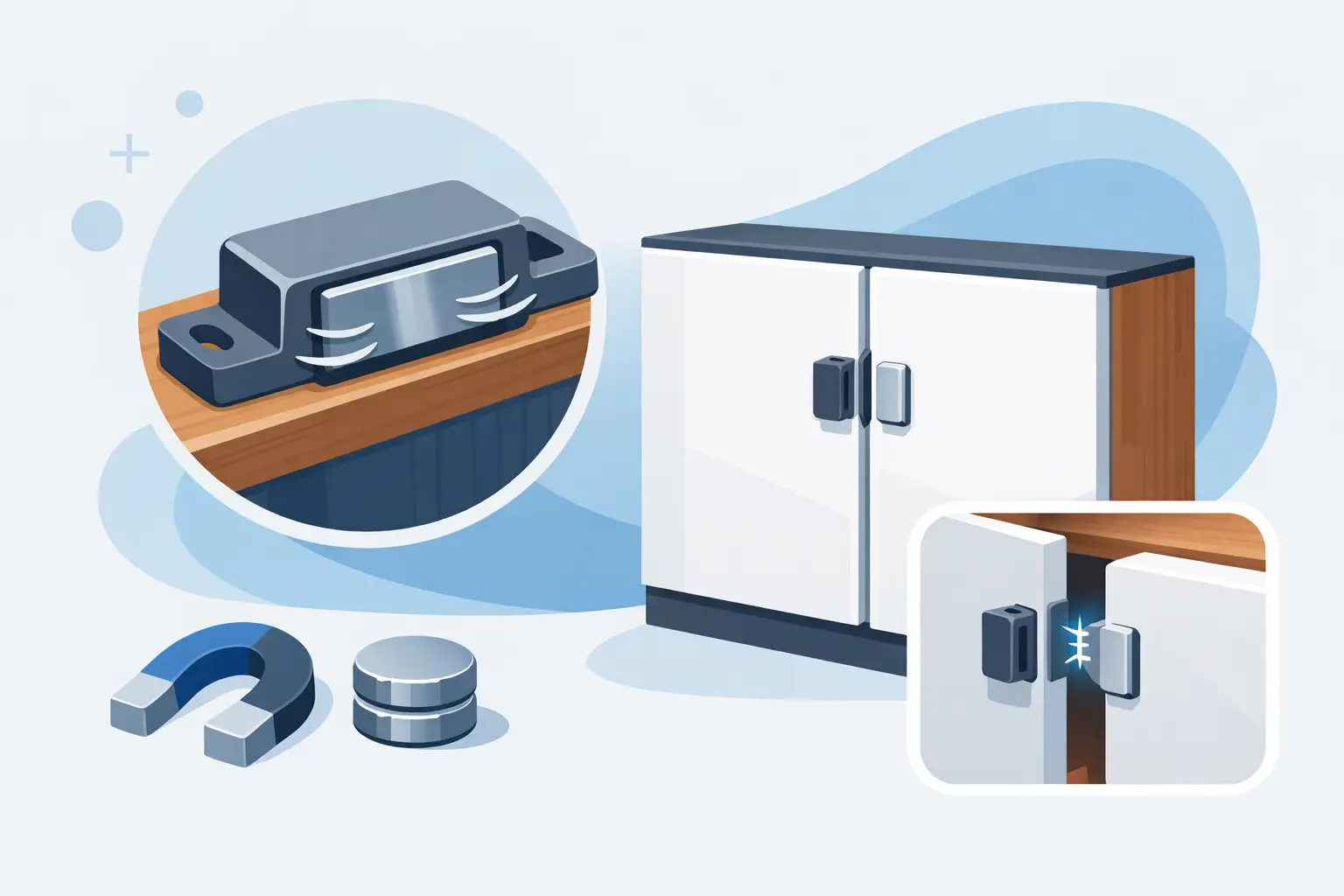 Magnet Grade for Cabinet Closures That Holds